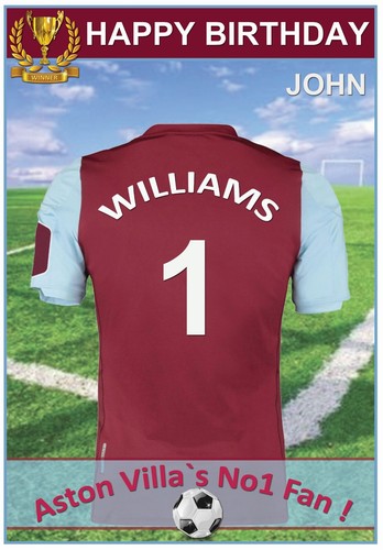 Personalised aston villa - personalised,