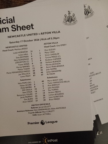 2026 newcastle united v - united,