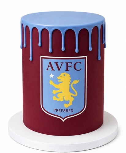 Aston villa edible cake wrap - aston,