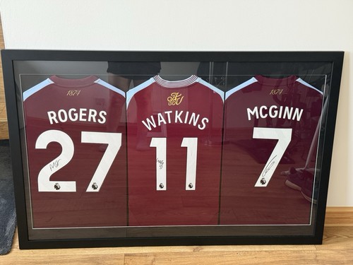 Aston villa framed signed - aston,