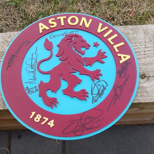 Aston villa 1874 round plastic - aston,