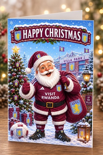 Aston villa christmas card - aston,