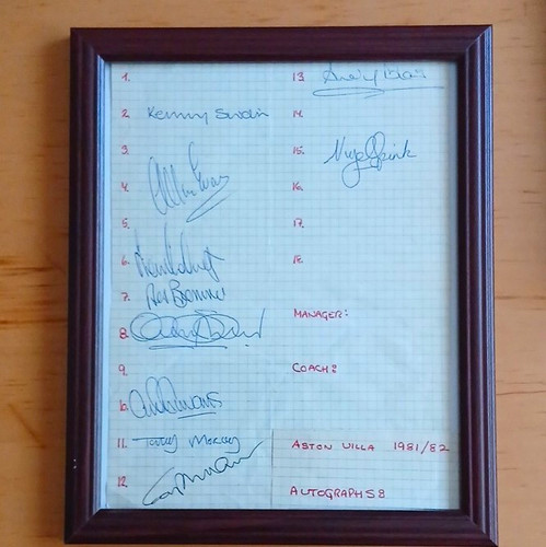 Aston villa 1981 framed - aston,