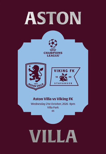 Programme aston villa v - aston,