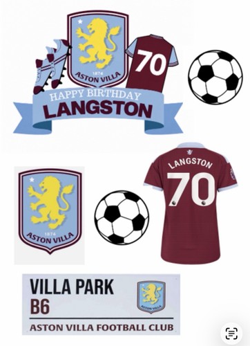 Aston villa edible cake - villa,